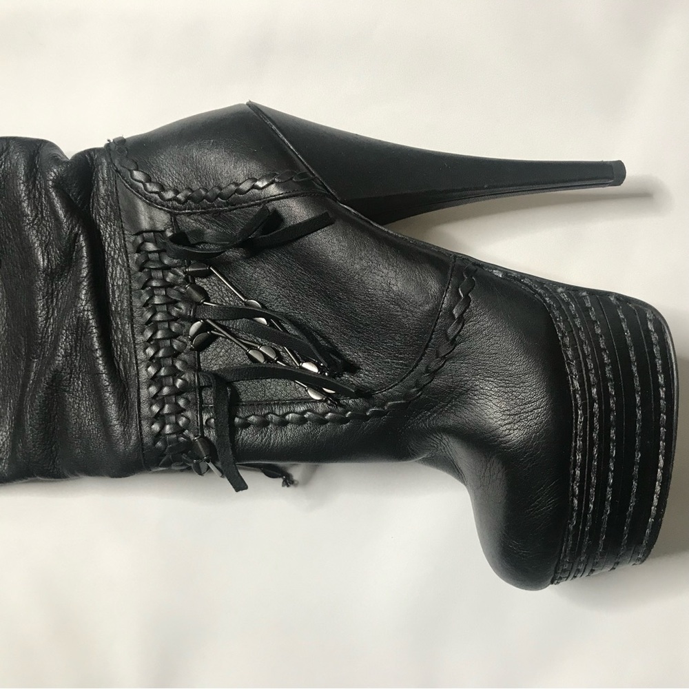 Black platform boots high heel women’s US7.5